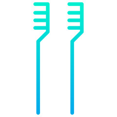 Outline Gradient tooth Brush icon