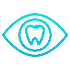 Outline Gradient Valentine Eye icon