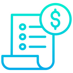 Outline Gradient Education Bill icon