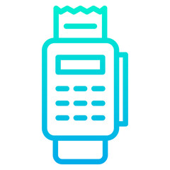 Outline Gradient Payment machine icon