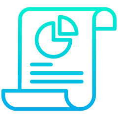 Outline Gradient Analytics documents icon