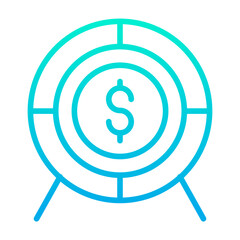 Outline Gradient Dollar Target icon
