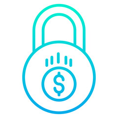 Outline Gradient Lock icon