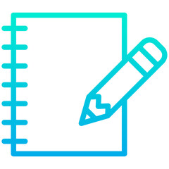 Outline Gradient Sketchbook icon