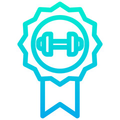 Outline Gradient Badge icon