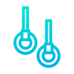 Outline Gradient gym ring icon