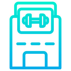 Outline Gradient Building icon