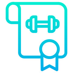 Outline Gradient Gym Certified icon