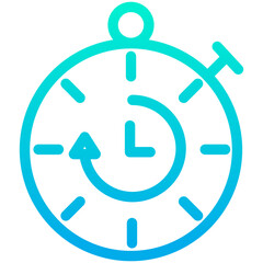Outline Gradient Stopwatch icon