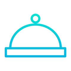 Outline Gradient Dish serve icon