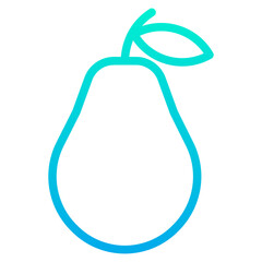 Outline Gradient Pear icon