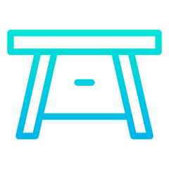 Outline Gradient Desktop table icon