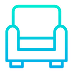 Outline Gradient Sofa icon