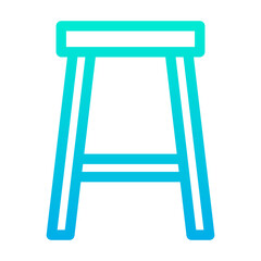 Outline Gradient Stool icon