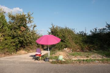 child with umbrella