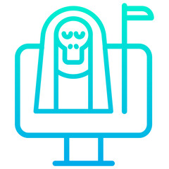 Outline Gradient Online Reaper icon