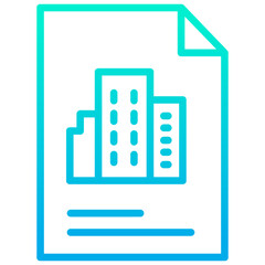 Outline Gradient Documents icon