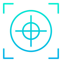 Outline Gradient Crosshair icon