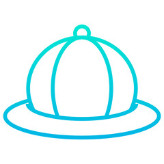 Outline Gradient Worker Hat icon