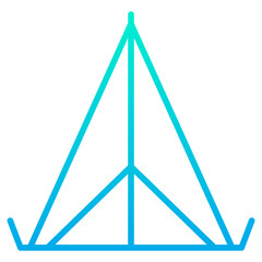 Outline Gradient Tent icon