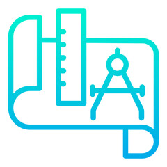 Outline Gradient Time shield icon