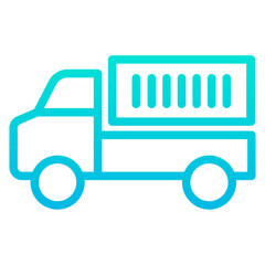 Outline Gradient Dumper truck icon