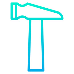 Outline Gradient Hammer icon