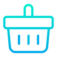 Obraz premium Outline Gradient Basket icon
