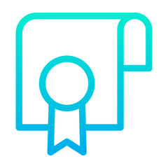 Outline Gradient Certificate icon