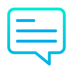 Obraz premium Outline Gradient Chat icon