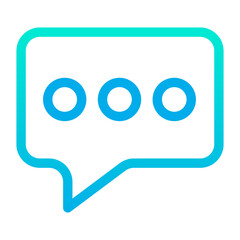 Outline Gradient Real Estate Chat icon