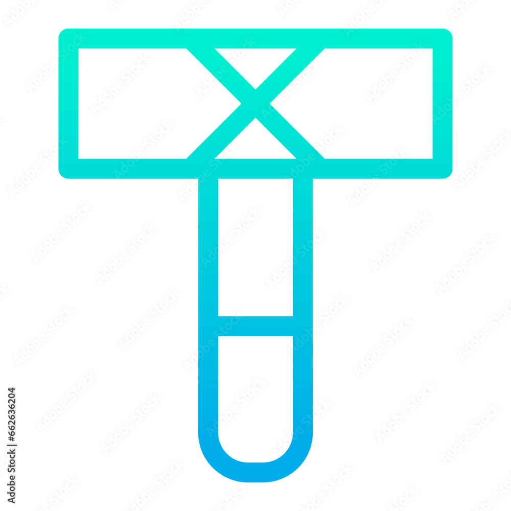 Sticker Outline Gradient Hammer icon