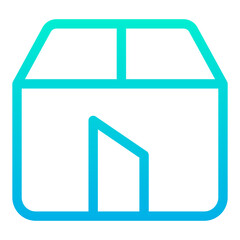 Outline Gradient Goods box icon