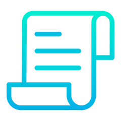 Outline Gradient Invoice icon
