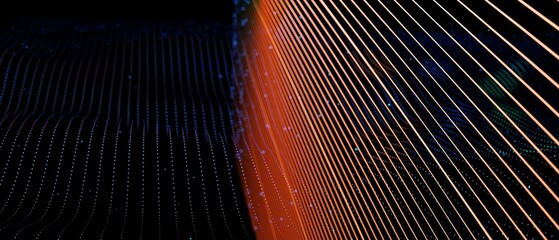 Abstract futuristic - technology with polygonal shapes on dark blue background. Design digital technology concept. 3d illustration.