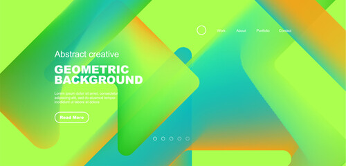 Obraz premium Abstract trendy geometric patterns poster with fluid color triangles and other geometric shapes. Vector illustration for wallpaper, banner, background, leaflet, catalog, cover, flyer