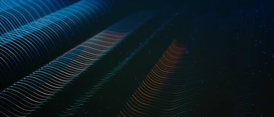 Abstract futuristic - technology with polygonal shapes on dark blue background. Design digital technology concept. 3d illustration.