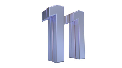 Lavender metal  3d number 11