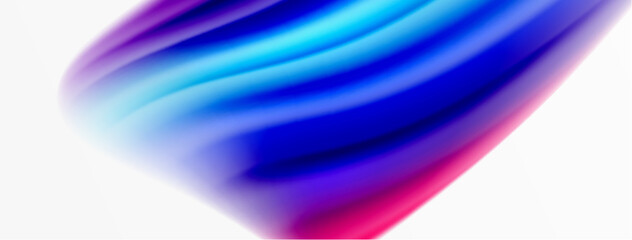 Rainbow color silk blurred wavy line background on white, luxuriously vibrant visually captivating backdrop. Stunning blend of colors reminiscent of rainbow, silky and gracefully blurred wavy pattern