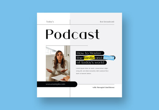 Modern Podcast Social Media Layout