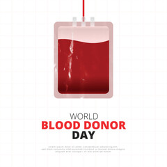 Vector world blood donor day concept design