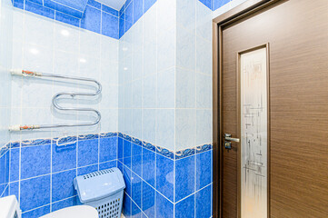 interior apartment room bathroom, sink, decorative elements, toilet