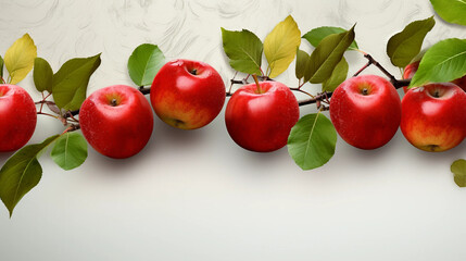 red apples on a branch