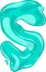 Liquid Alphabet Letter S