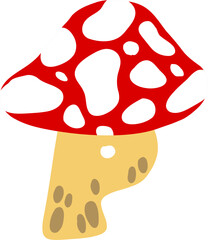 Mushroom Letter P