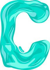 Liquid Alphabet Letter C