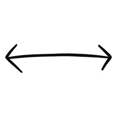 Black Arrow Line Two Way Or Double Arrow Sketch Arrow Line Element