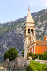 Fototapeta na wymiar Church St. Eustachius in Dobrota, Kotor Montenegro
