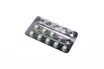 a packs of pills isolated