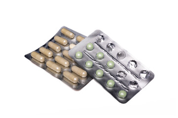 pills isolated on white background